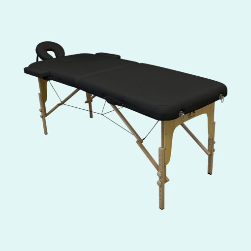 Relax Zen Foldable 2-zone Portable Massage Table Black