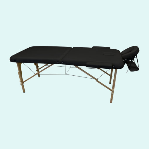 Relax Zen Foldable 2-zone Portable Massage Table Black
