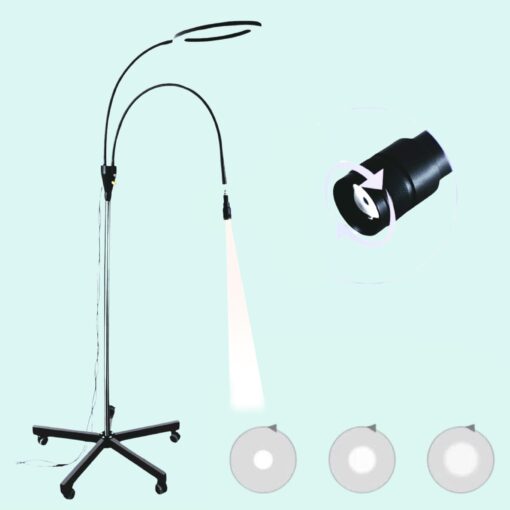 White Light Duo LED Lamp with Adjustable Brightness and Focus for Eyelash Glue