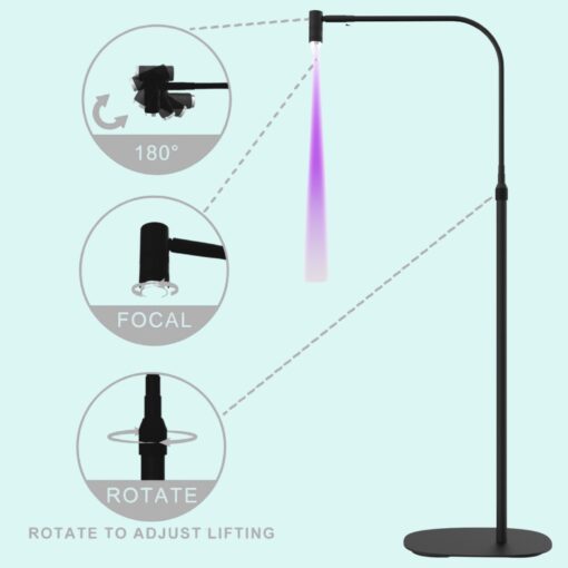 Rotatable Head UV/LED Lamp with Adjustable Brightness and Focus for Eyelash Glue - Image 2