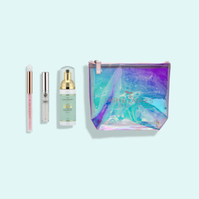 Home Aftercare Package with Super Sensitive Eyelash Shampoo, Crystal Brush, Aftercare Fluid and Gift Set