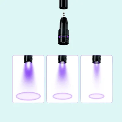 Replaceable Lamp Head with Adjustable Focus and Brightness for UV/LED Eyelash Lamps